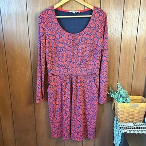 Boden US 12R UK 16R Floral Print Long Sleeve‎ Dress with Pockets